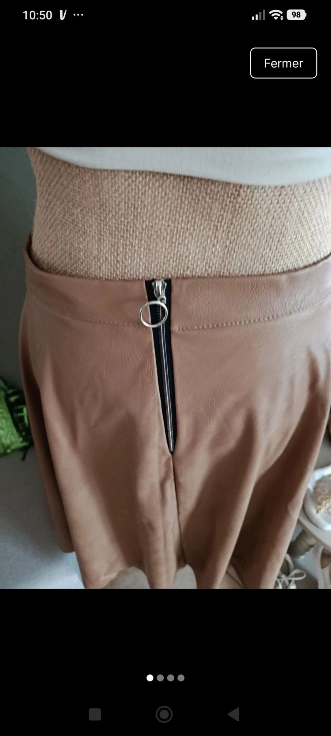 Jupe simili cuir  – photo 3